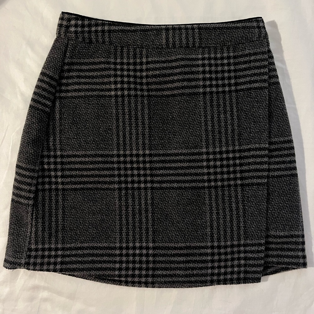 Abercrombie & Fitch Plaid Wool Mini Skirt